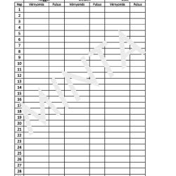 Vérnyomásmérő lap A/4-es pdf